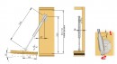 IF plynová vzpěra Kraby, pro spodní výklop, 244mm, včetně úchytů