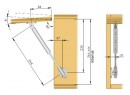 IF plynová vzpěra Kraby, pro horní výklop, polohovací, 244mm/60N