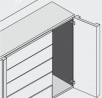 BLUM 71T9750 vložený silné dveře vrut 95°