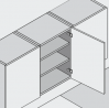 BLUM 91M2750 závěs Modul, vložený, vrut, 100°