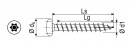 SPAX vrut 4x16mm půlkulatá hlava PZ W 4C
