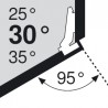 BLUM 79A9556.T1 závěs úhlový, typ II, vrut, 30°/95°