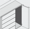 BLUM 71T9550 závěs, naložený, silné dveře, 95°