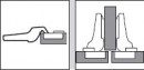 BLUM 71M2690B polonaložený Inserta 100°