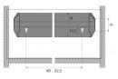 HETTICH 9039373 Můstek vložený 600 mm černý