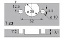 HETTICH 77735 Selekta pro 2000 miska T23
