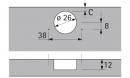 HETTICH 72965 Intermat 9924 polonaložený mini 26mm