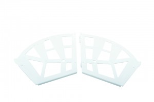 Strong výklopný botník, 3 řadý, plast, bílá