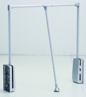StrongWire sklopná šatní tyč, 860-1200mm, stříbrná/alu
