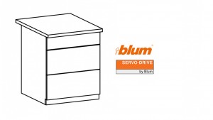 K-BLUM Servodrive sada, 1 korpus x 3 zásuvky, korpus 660-669 mm
