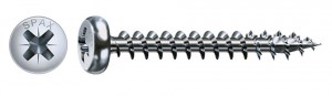 SPAX vrut 5x25 půlkulatá hlava PZ, W, 4C
