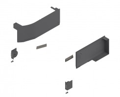 BLUM 23K8000 Aventos HK Top krytky pro S-D, tmavě šedá