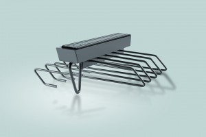 StrongWire výsuvný věšák na kalhoty, hnědý