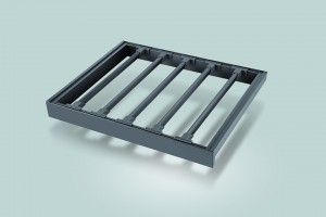 StrongWire držák kalhot, s rámem a tlumeným výsuvem, 600mm, hnědý