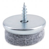 STRONG kluzák na vrut s plstí průměr 24mm šedá
