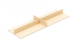 KES 009205 LiniQ příborník kříž 137x472mm světlý dub