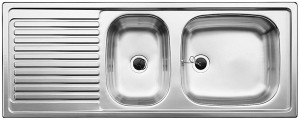 BLANCO 500847 Dřez Top EZS 11x4 bez excentru nerez přírodní lesklá