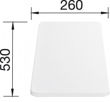 BLANCO 217611 Příslušenství krájecí deska 530x260x17mm bílá