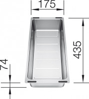 BLANCO 227689 Příslušenství miska k Subline 435x175x74mm nerez
