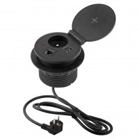StrongPower El. zásuvka otevírací, 1x230V, Francouzská, 1xUSB A+C, bezdr. nab.