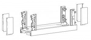 HETTICH 9257167 AvanTech YOU bočnice pro sklo, 187/550mm, levá, antracit