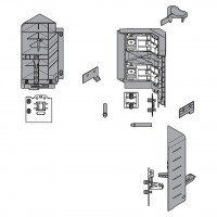 BLUM Z33D00E0A6 Antaro, Space Corner D sada Syncromotion, šedá