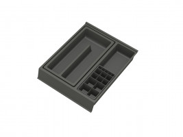 GOLLINUCCI Koupelnový organizér s příslušenstvím 270mm 308x242x53mm antracit