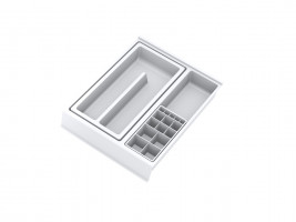 GOLLINUCCI Koupelnový organizér s příslušenstvím 270mm 308x242x53mm bílá