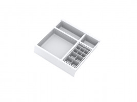 GOLLINUCCI Koupelnový organizér s příslušenstvím 270mm 241x242x53mm bílá