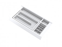 GOLLINUCCI Koupelnový organizér s příslušenstvím 450mm 241x422x53mm bílá