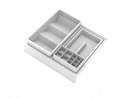 GOLLINUCCI Koupelnový organizér s příslušenstvím 350mm 308x322x90mm bílá