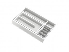 GOLLINUCCI Koupelnový organizér s příslušenstvím 400mm 241x372x53mm bílá