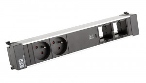 BACHMANN 916.532 zásuvková jednotka 2x 230V + USB C 60W + 2x volný modul