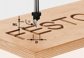 FESTOOL 491002 Písmová fréza HS S8 D11/60°
