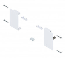 BLUM ZI4.0MS1 Merivobox, čelní příchyty vnitřní zásuvky M, bílá