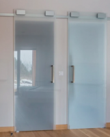 K-TERNO Diva Fluid sada kování pro 2 skleněné dveře brzda 6m stříbrná
