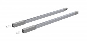 K-HETTICH Atira horní reling, 470mm, pár, hmoždinka, stříbrná