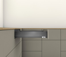 K-BLUM Merivobox, zásuvka M 450mm/40kg, tmavě šedá OG, vrut