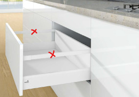 K-HETTICH ArciTech zásuvka 218, 300mm/40kg, bílá, SiSy