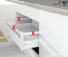 K-HETTICH ArciTech vnitřní zásuvka 186, 350mm/40kg, bílá, SiSy