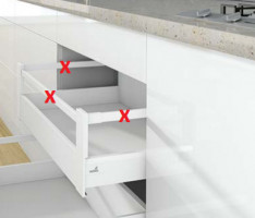 K-HETTICH ArciTech vnitřní zásuvka 218, 550mm/40kg, bílá, SiSy