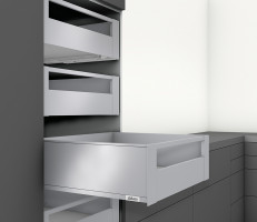 K-BLUM Legrabox, zásuvka C pure 550mm/70kg, Tip-on, bílá, vnitřní, reling
