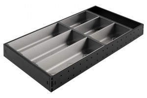 StrongMax příborník, sada 276/550mm, misky 3x264mm + 3x176mm, černá