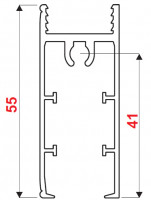 SEVROLL 05800 GM 18 spodní krycí lišta 3m 18mm stříbrná