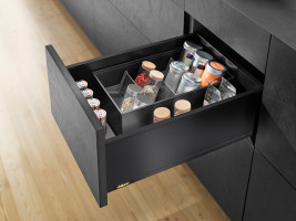 K-BLUM Legrabox, zásuvka C pure 550mm/40kg, Tip-on, černá, vrut