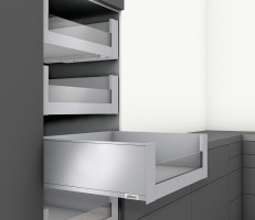 K-BLUM Legrabox, zásuvka C pure 550mm/70kg, Blumotion/TOB, černá, vnitřní, sklo
