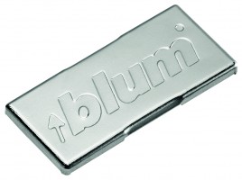 BLUM 70.4503.BP krytka ramínka, 125°, 155°, Cristallo (new), logo BLUM
