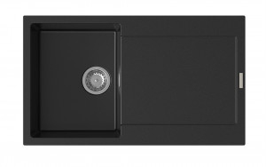 StrongSinks S3 Dřez granit Zala 860 860x500mm s odkapem černá