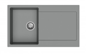 StrongSinks S3 Dřez granit Zala 860 860x500mm s odkapem šedá