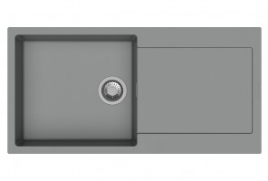 StrongSinks S3 Dřez granit Zala 1000 1000x500mm s odkapem šedá